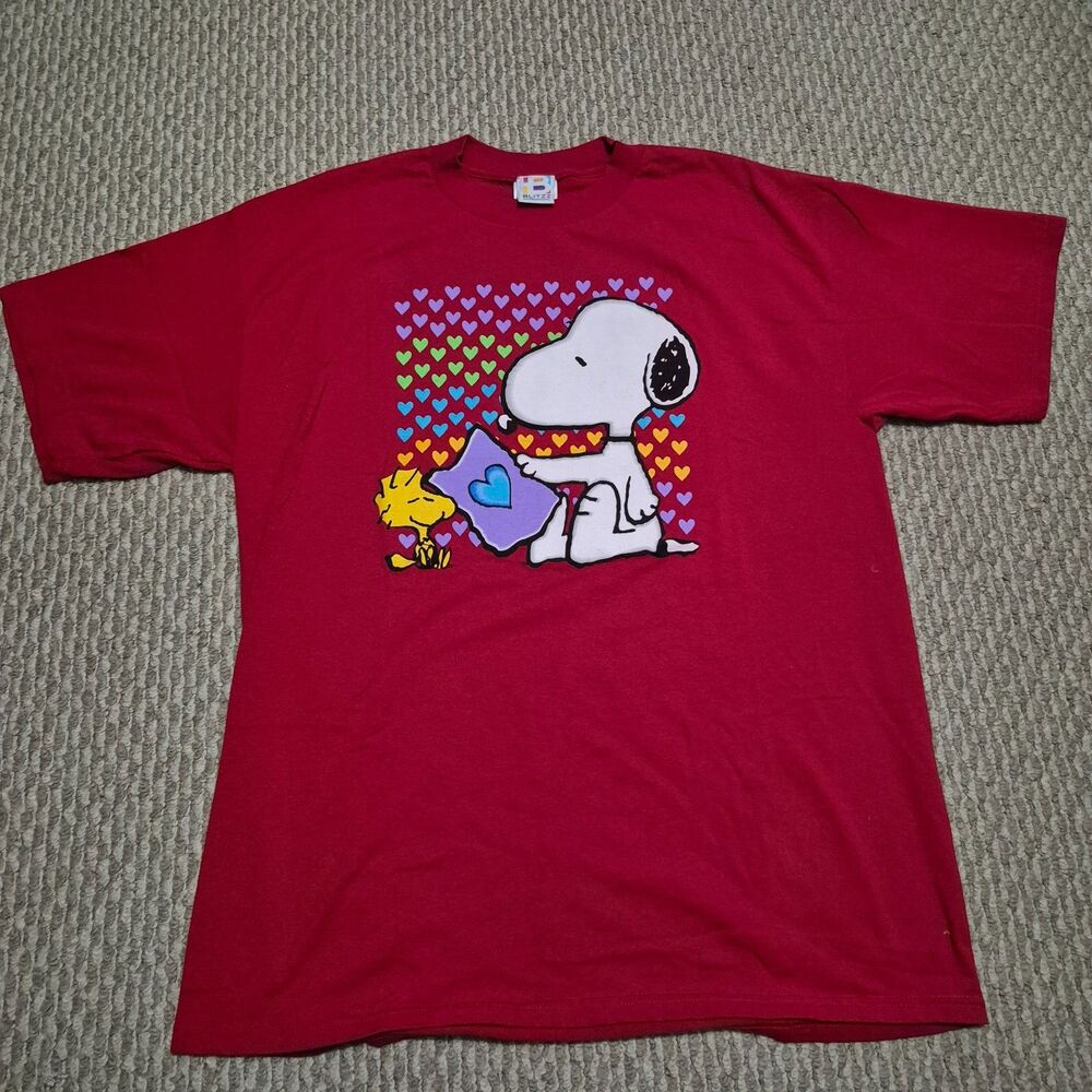 Vintage Blitzz Label - Peanuts Snoopy & Woodstock Valentine's Day (XLG) T-Shirt